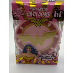 Wonder Woman Hand-Painted Bath Bomb Watermelon Bubblegum Scented Clean Beauty In